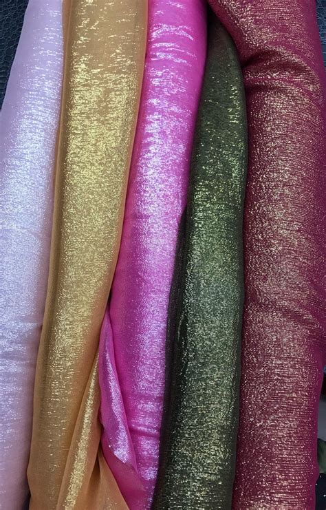 metallic tissue lame fabric|silk lame fabric.